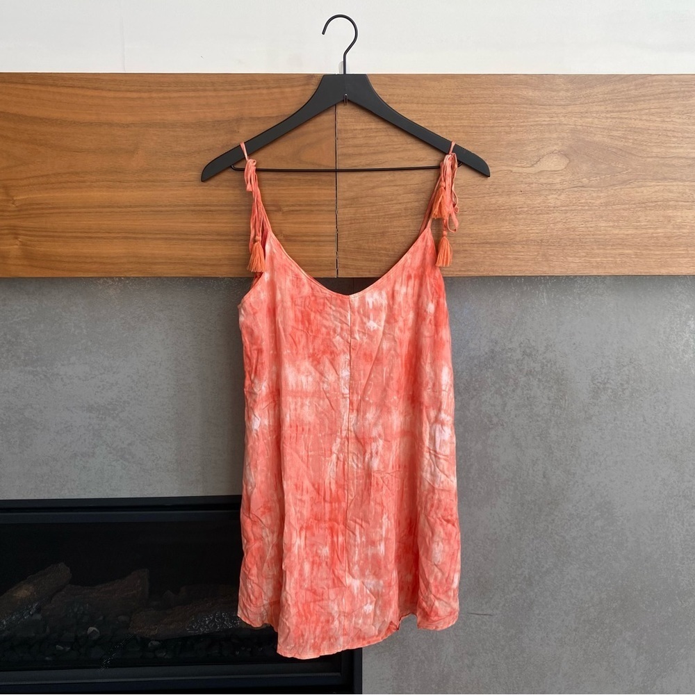 OLIVACEOUS Orange Dye Mini dress, Size M